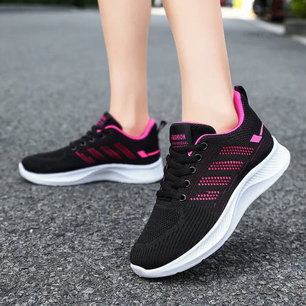 Litfun Women's Casual Sports Shoes Fashion Female Soft Bottom Sneakers Breathable Mesh Running Shoes Leisure Light Flats Shoes