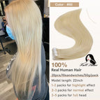 60 Platinum Blonde / China Mainland / 20 pcs|22 inches 55cm 50g