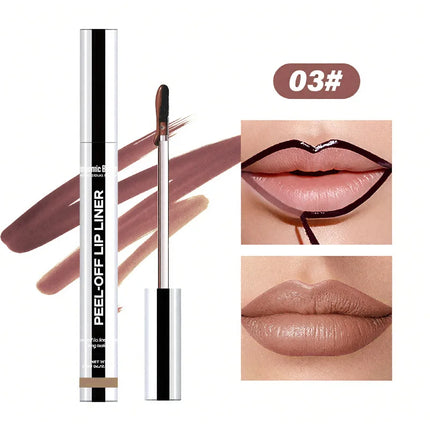 6 Color Peel Off Lip Liner Matte Waterproof Lip Gloss Long Lasting Transfer Proof Nourishing Formula for Comfortable Wear Beauty