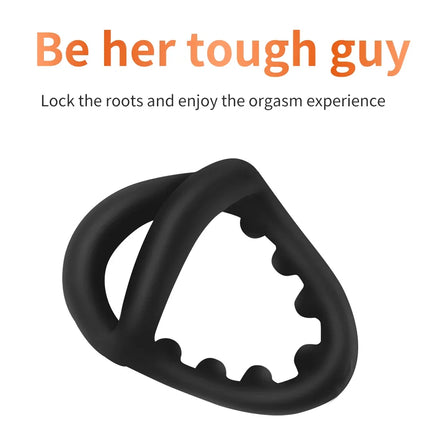 Silicone Penis Rings Cock Ring Erection Enhancing Triangular Penis Ring With Massage Beads Delayed Ejaculation Sex Toys For Men