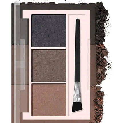 3-Color Brow Powder Set with Brush Long-lasting Eyebrow Powder Waterproof Color-resistant Makeup Set for Beginners Eyeshadow HOT