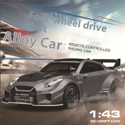 Macro Star D43 Full Proportion Remote Control Drift Car 1:43 Scale Alloy Gyro Four-Wheel Drive Flat Run Luminous Toy Model