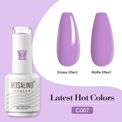 ROSALIND 15ml Nail Gel Polish Macaron Hybrid Varnish Semi Permanent Nail Art Design Soak Off Top Base Coat Esmalte UV Gel Nail