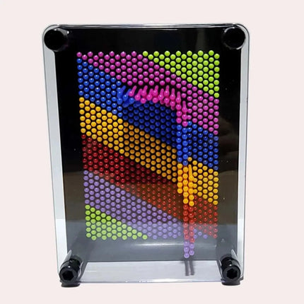 1pc-Plastic Square Rainbow Handprint Versatile Needle Drawing 3D Clone Hand Model Puzzle Toy
