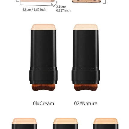 TVLV eraser foundation make-up stick 20g,with brush to brighten skin liquid foundation,non-marking,long-lasting makeup concealer