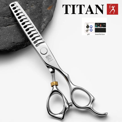 TITAN Professional Barber Tools Hair Scissor Cutting Thinning Hairdressing Shear 5.0/5.5/6.0/6.5 Inch Japan 440C Steel
