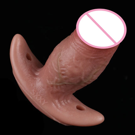 SXXY Adjusting Bondage Deep Throat Mouth Plug Leather Silicone Bdsm Mouth Gag Sex Toys Flirt Sex Tools Simulation Dildo For Adul