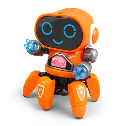 Dancing Six-claw Fish Robot Electronic toy Pet Funny Walking With Music Lightd Interaction Toys for Kids Boys' Birthday Gifts