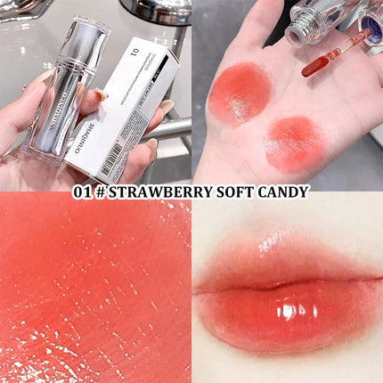 Mirror water gloss lip Dew low saturation glass lip toot lip glaze moisturizing moisturizing white mouth red