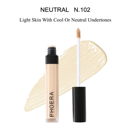 PHOERA 10Colors Liquid Concealer Foundation Cream Smooth Face Moisturizing Silky Long Lasting Scars Acne Cover Cosmetic Makeup