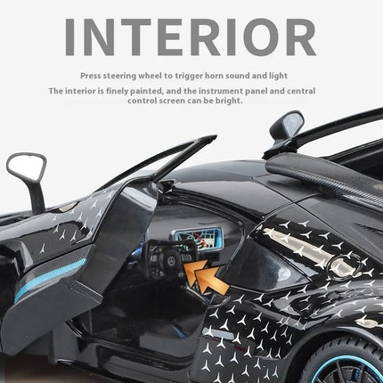 1:18 AMG ONE Super Sports Vehicle Alloy Dieacst Model Car Sound & Light Classic Hobby Collectibles Birthday Gifts