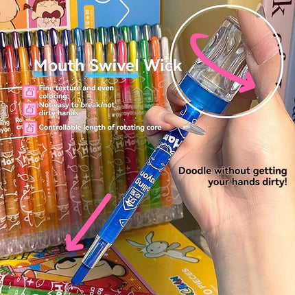 36/12 Pcs Rotate Color Crayola Set Washable Crayons for Kids Bulk Crayons for Arts & Crafts Back To School Art Supplies Crayons