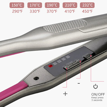Mini Hair Straightener Curler For Short Hair Titanium Plate Beard Thin Pencil Flat Iron Travel Dual Voltage Hair Styling Tools