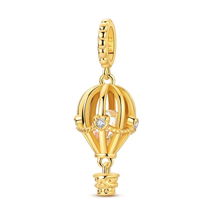 Gold Color Charms 925 Sterling Silver Original Golden Safety Chain Round Spacer Clip Charm DIY Jewelry For Women Bracelet Gift