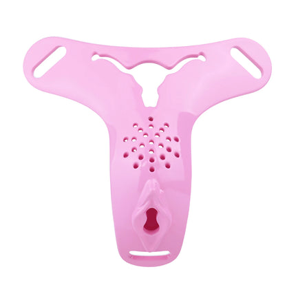 LEZEE Resin Chastity Cages Urethral Lock Device With Chastity Belt Male Gay Hollow Cock Lock Restraint Vaginal Pants Cage