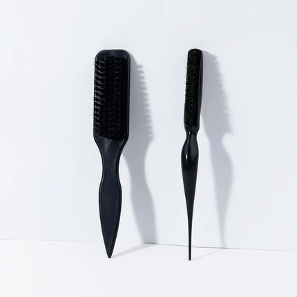 2pcs hair styling tool set, seahorse shaped edge control hair brush, plastic pointed tail beard brush,Special for real hair wigs