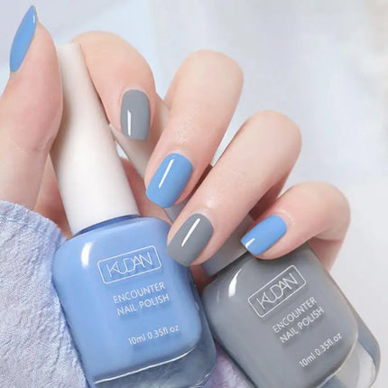 KUDAN Nail Polish Water-based 10ml No-bake Long-lasting Students Children Without Odor Can Tear Nail Art Manicure Tool