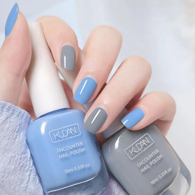 KUDAN Nail Polish Water-based 10ml No-bake Long-lasting Students Children Without Odor Can Tear Nail Art Manicure Tool