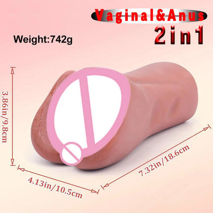 Realistic 3 in 1 Male Masturbator Cup Mouth Vagina Anal 3 Holes Deep Throat Blowjob Pocket Pussy Airplane Cup Sex Toy for Men