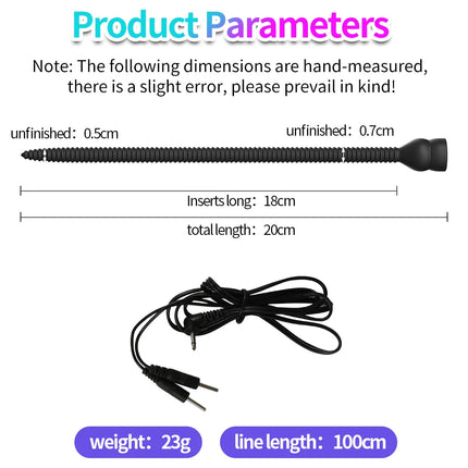 Silicone Penis Plug E-stim Electric Shock Urethral Catheter Dilator for Men's Electric Sex Stimulation BDSM Masturbator Toys 18+