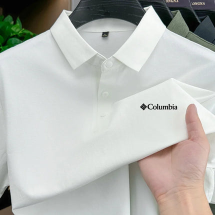 2026 New Columbia Style  Men's  Polo Shirt Quick Dry Breathable  business Short Sleeve Summer Casual Sports Wear Golf T-Shirt 