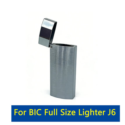 Zinc Alloy Lighter Case For Bic J5 Mini Lighter Vintage Lighter Holder Creative Flip Cover Protective Shell