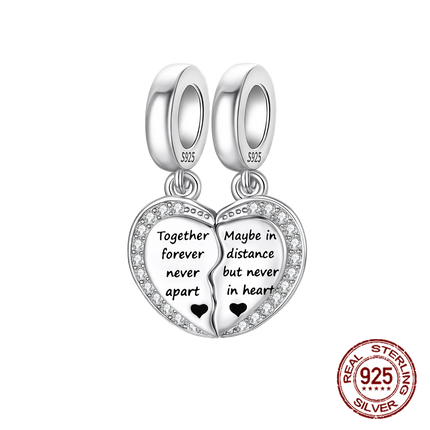 Hot Sale Charms Beads 925 Sterling Silver Solid Color Letter Family Forever Tree of Life Zircon Beads Fit DIY Bracelets Jewelry