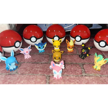 Pokemon Eevee Family Anime Figure Gashapon Capsule Toys Mini Doll Blind Box Toy Collection Ornaments  Gifts