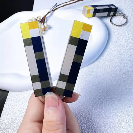 2026Mini LED Pixel-style Torch Flashlight Keychain Rechargeable Light Torch Plastic Game Model Toys Backpack Pendant Ornaments