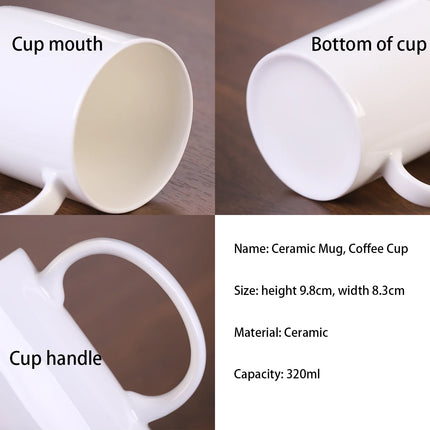 1pc, Funny Toilet Cup, Ceramic Coffee Cup Double-Sided Design, White Tea Cup for Hot Or Cold Drinks, Desk Decoration, If You Nee