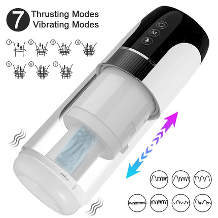Automatic Male Mastubator Vibration Blowjob Machine for Men Masturbation Cup Sex Toys Adult Goods for Men Masturbate Supplies