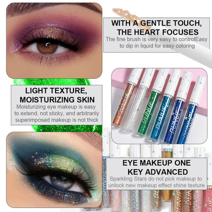 1PC Shiny, Colorful, Quick-drying, Blasting, Waterproof, Vibrant Liquid Eyeliner and Eyeshadow, Ideal Holiday Gift Collection