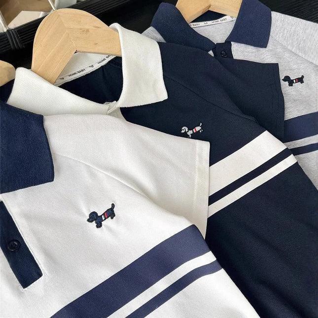 Boys Polo Shirts Summer 2025 School Polo Shirts for Kids Cartoon Print Children T-shirts Toddler Oufits Baby Tees Clothing