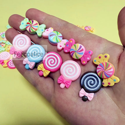 10pcs Slime Charms Soft Candy Resin Star Additives Supplies DIY Kit Filler Decor For Fluffy Clear Cloud Slime Clay 18mm