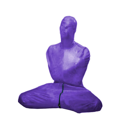 Unisex Fetish Shiny PVC Leather Bodysuit, Mummy Costumes, Sleeping Bag, Sexy Catsuit, Fron Zipper with Crotch, Halloween Cosplay
