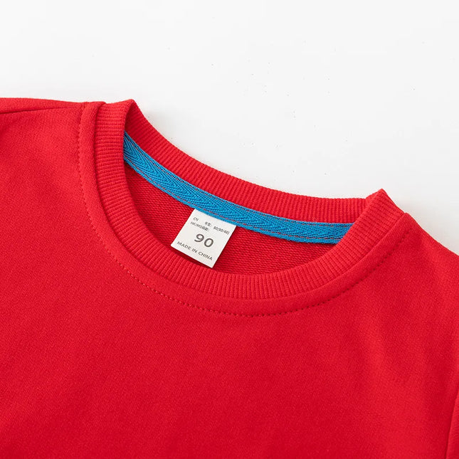 Autumn Spring Sweatshirt Kids Solid Color Hoodies Children Long Sleeve Sweatshirt Baby Boys Clothes Girls Tops