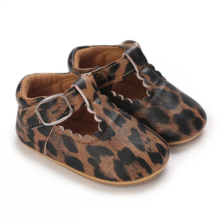 Breathable Newborn Baby Shoes Baby Boy Girl Shoes Girl Classic Bowknot Rubber Sole Anti-slip PU  Toddler Shoes First Walker