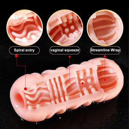 Masturbation Male Cup Adult Masturbation Device Flesh Cup Powerful Vagina Big Ass Pocket pussy sex toys for men