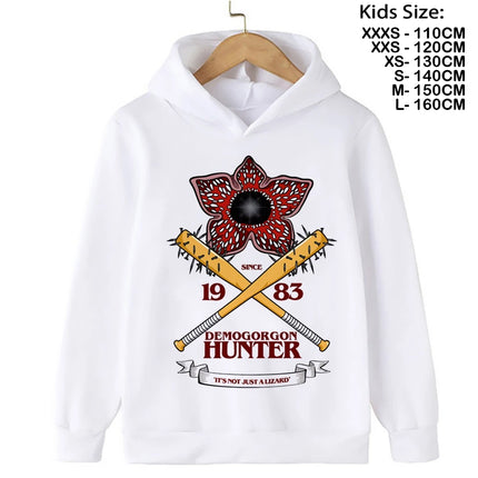 The Demogorgon Hawkins Cannibal Flower Hoodie Kids Cartoon Boys Girls Children Sweatshirts