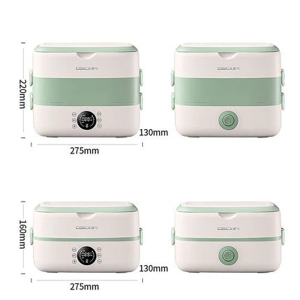 New Smart Electric Lunch Box 2L Multi-function Insulation Electric Lunch Box LED Digital Display Steamer Rice Cooker with Timer