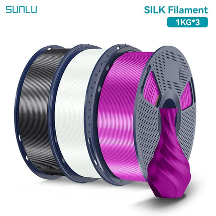 SUNLU 3KG 3D Printer Shiny Silk PLA Filament 1.75mm 1000g 3D Printer Neatly Wound 3D Filament for 3D Printer& 3D Pen