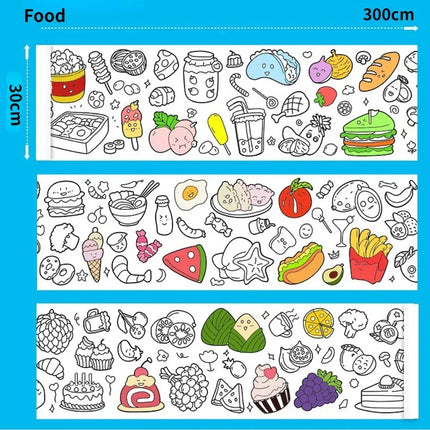 Children's Drawing Roll Scroll DIY Coloring Paper Roll Color Filling Graffiti Paper-cut for Kids Painting Educational Kids Toys