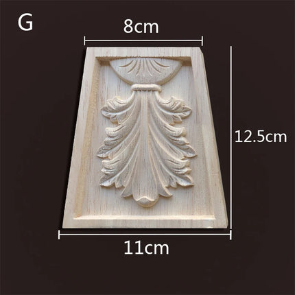 Applique for Furniture In Wood Figurines Moulding Decal Carved Wedding Decoration Maison Accessories Stair Decoration Wood Onlay