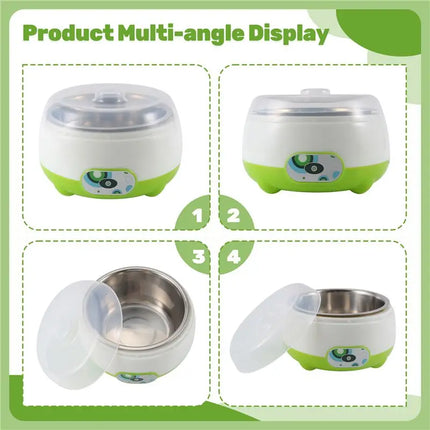 Promotion!Yoghourt Machine, Automatic Stainless Steel Liner Yogurt Maker Machine Home DIY Yoghourt Container, Yogurt Maker EU Pl