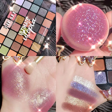 DIKALU 40 Color Eyeshadow Palette Utopia Queen Earth Pearl Matte Glossy Multi-Color Palette