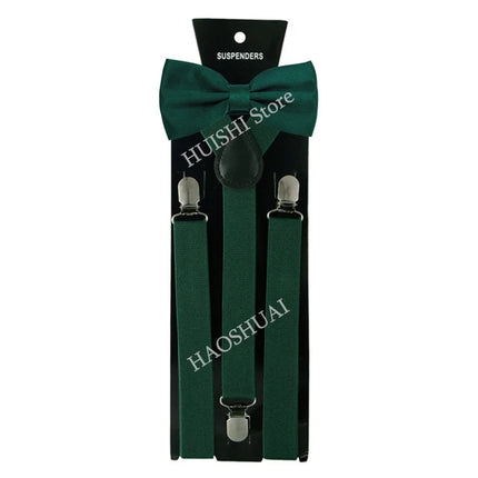 Hot Sale Suspenders Bowtie Sets Mens Women Boys Party Wedding Y-Back Shirt Braces Butterfly Belt Bow Tie Suit Accessories Gift