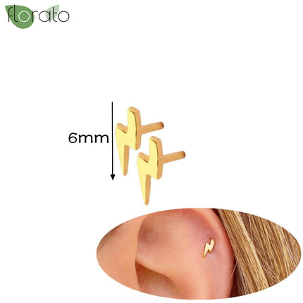 925 Silver Needle Fashion Heart Gold Color Stud Earrings for Women Exquisite Zircon Small Earrings Luxury Ear Piercing Jewelry