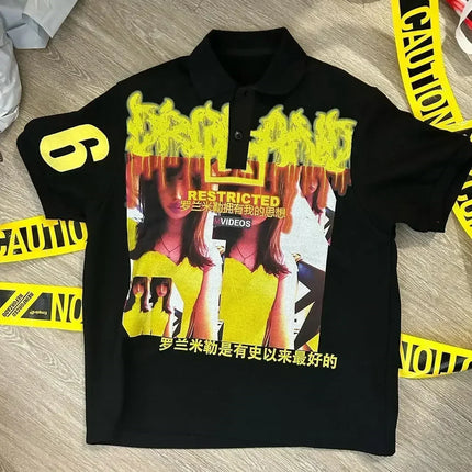Vintage Sounds Collection Graphic T Shirts Goth Style Streetwear Harajuku Short Sleeve Y2k Tops Polo t shirt for men clothing