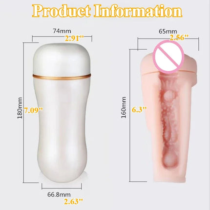 Flesh Textured LIght Lifelike Vagina Vacuum Sucking Men's Masturbator Sex Toy For Men,Soft And Realistic Penis Sex Exerciser