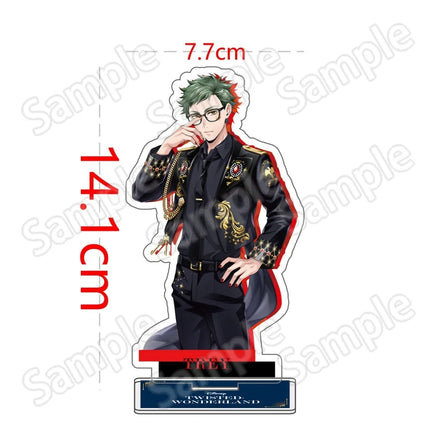 Anime Twisted Wonderland Acrylic Stand Keychain 10-15cm Game Malleus Riddle Azul Idia Vil Leona Desk Decor Collectible Fans Gift